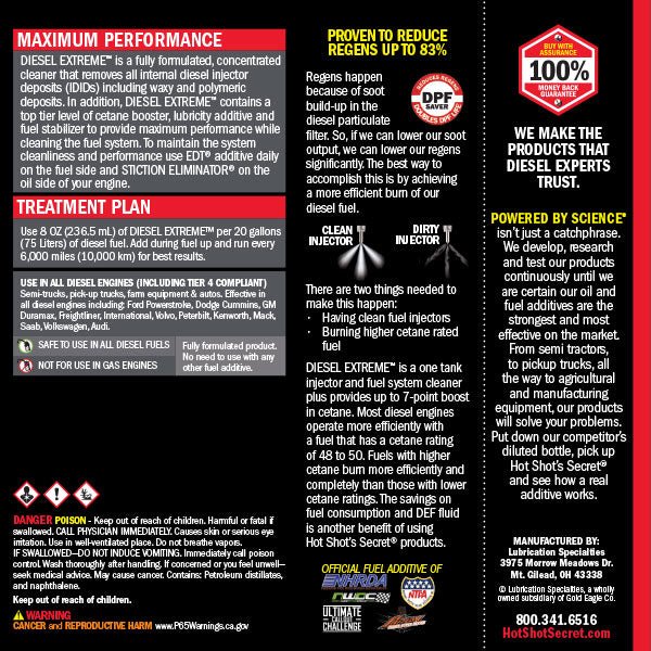 Hot Shot's Secret Diesel Extreme Injector Cleaner + Cetane Booster - Manali Performance