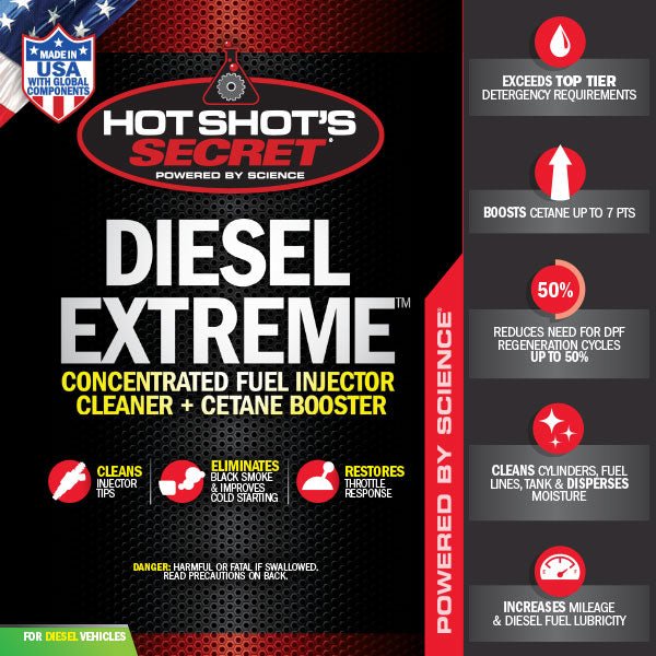 Hot Shot's Secret Diesel Extreme Injector Cleaner + Cetane Booster - Manali Performance