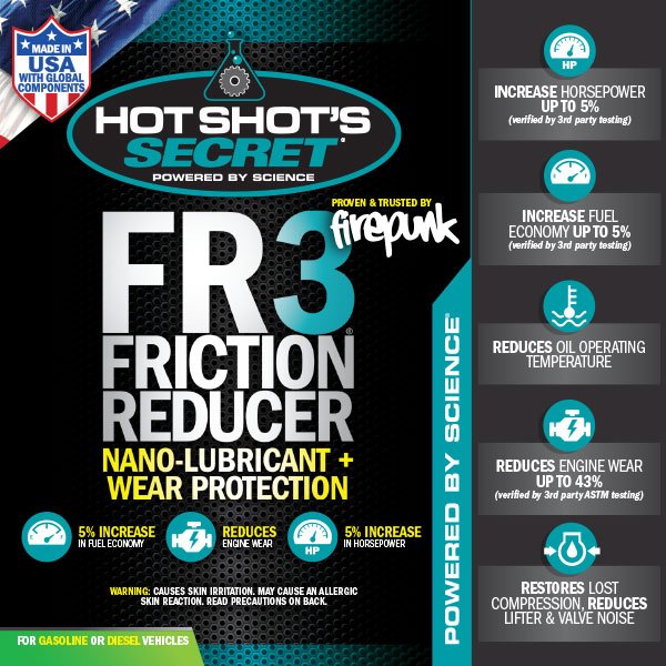Hot Shot's Secret FR3 Oil Friction Reducer - Manali Performance