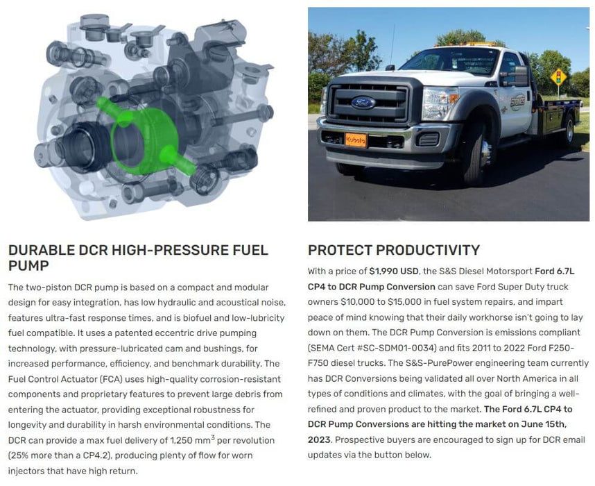 S&S 2011 - 2024 Powerstroke CP4 to DCR Pump Conversion - Manali Performance